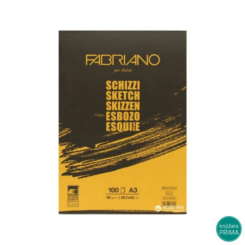 Blok za crtanje A3 90g FABRIANO 