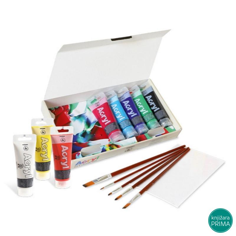 Set akrilnih boja PRIMO 8 boja 