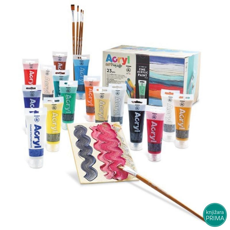 Set akrilnih boja PRIMO 15 boja 