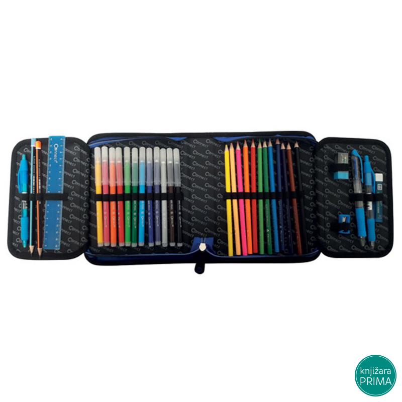 Puna pernica CONNECT  1 zip - Football 10 red 