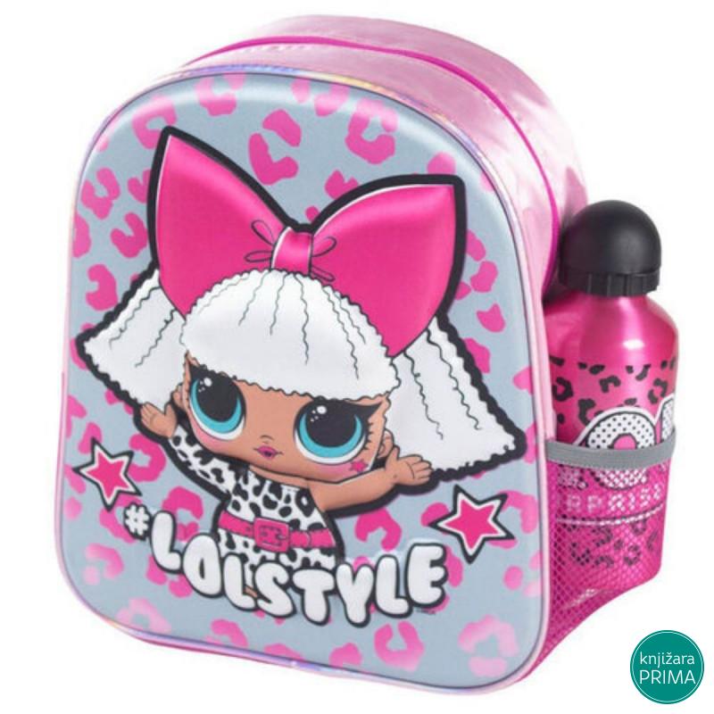 Ranac za vrtić CERDA 3D - LOL + flašica 