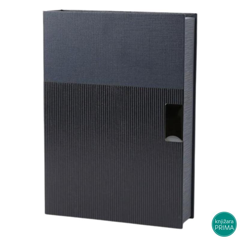 Poklon set za pisanje plavi TWIST notes, hemijska olovka i privezak 