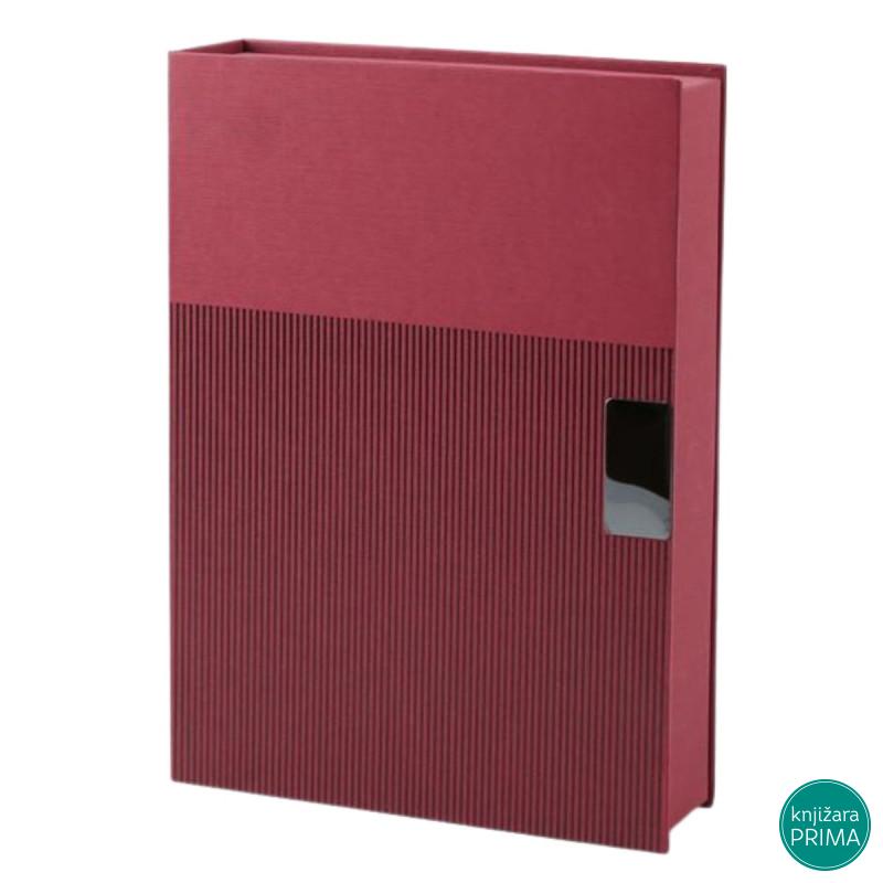 Poklon set za pisanje crveni TWIST notes, hemijska olovka i privezak 