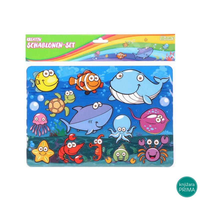 Šablon za crtanje - more 