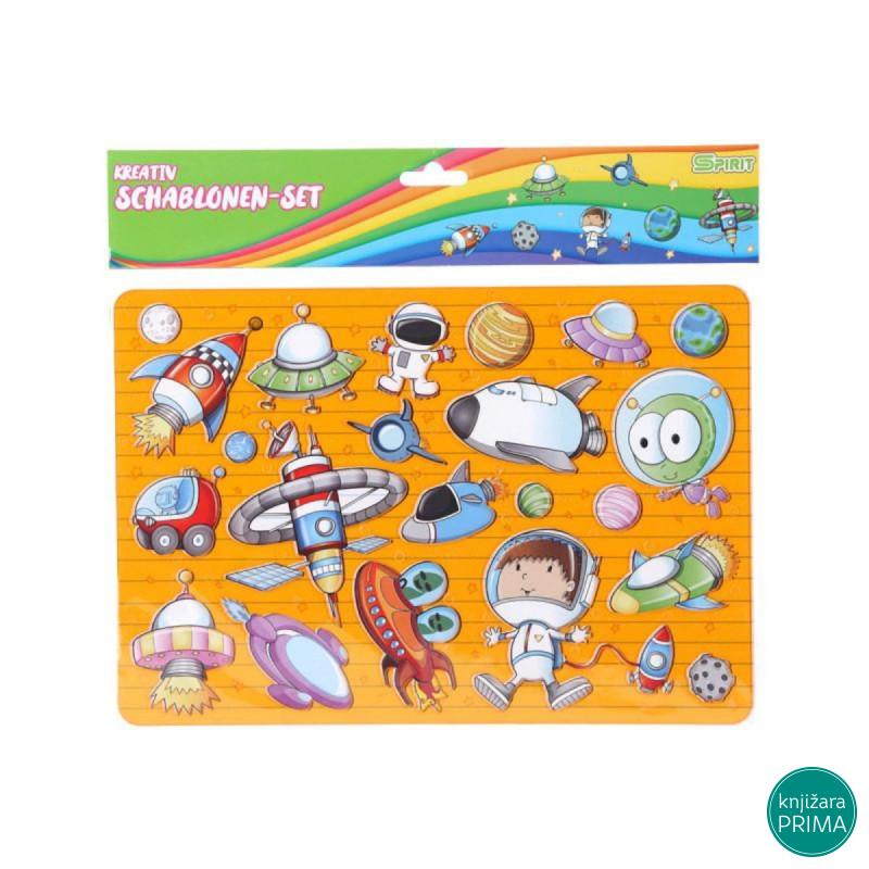 Šablon za crtanje - svemir 