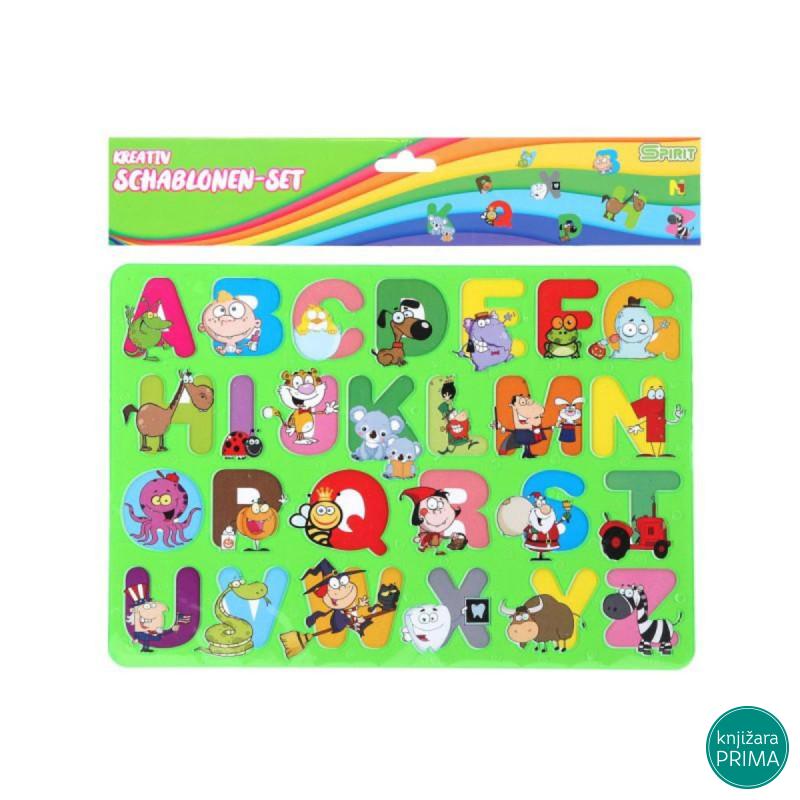 Šablon za crtanje - alfabet 