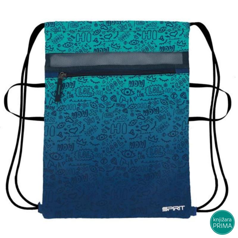 Torbica za patike SPIRIT - doodle blue 