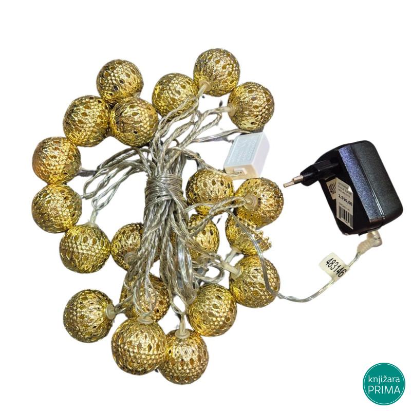 Lampice zlatne kugle 