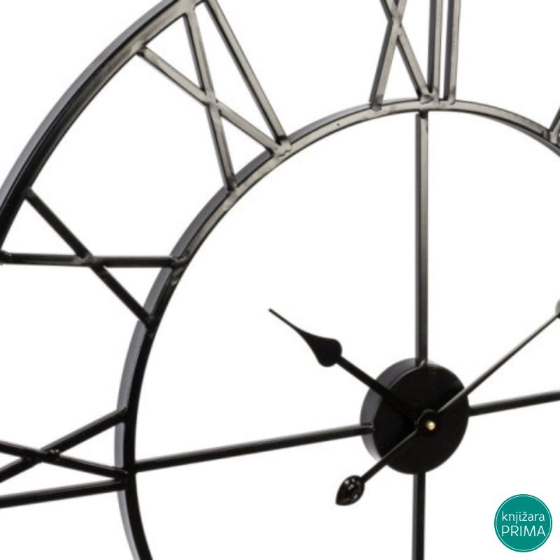 Metalni zidni sat ITEM crni 