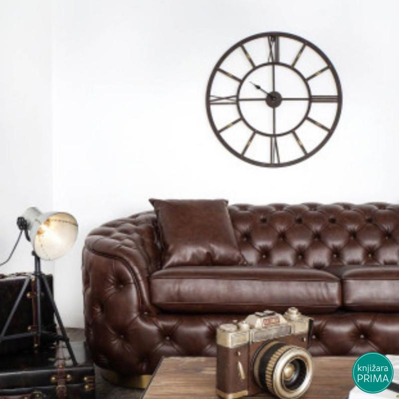 Metalni zidni sat ITEM crni 