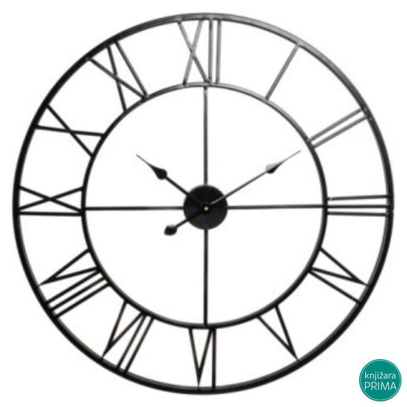 Metalni zidni sat ITEM crni 
