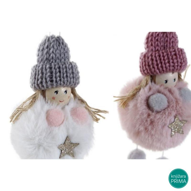 Viseći ukras devojčica sa kapom ITEM novogodišnja dekoracija 