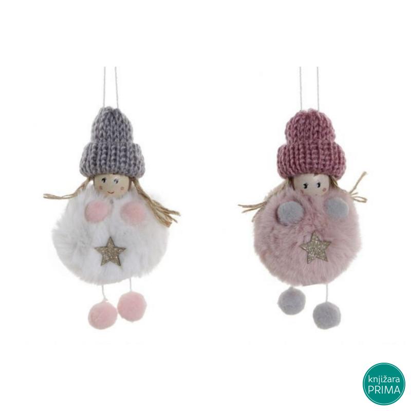 Viseći ukras devojčica sa kapom ITEM novogodišnja dekoracija 