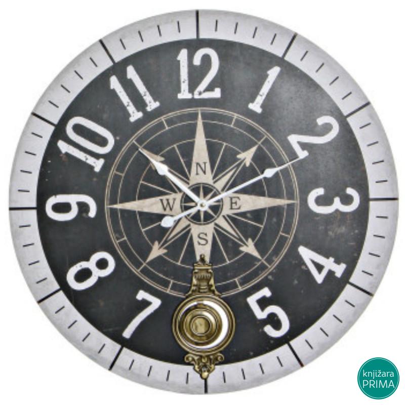 Zidni sat sa klatnom ITEM crni 