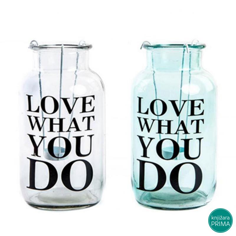 Stakleni svećnjak ITEM Love 