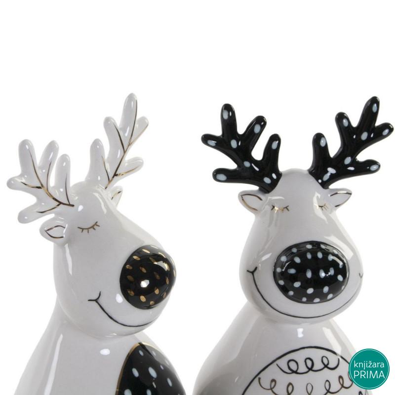 Figura crno beli irvas ITEM novogodišnja dekoracija 