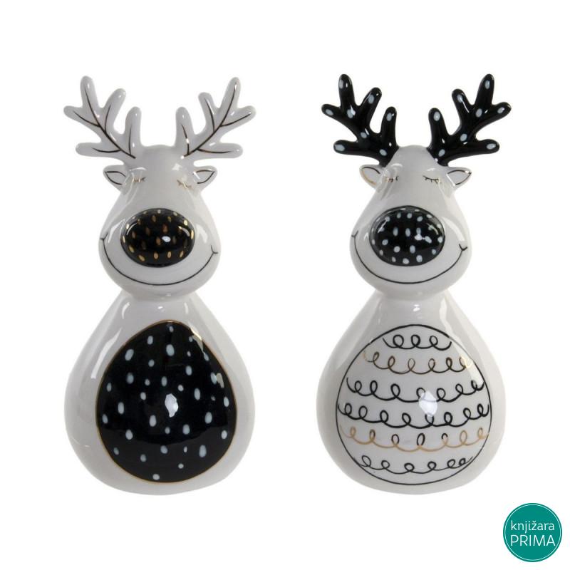 Figura crno beli irvas ITEM novogodišnja dekoracija 