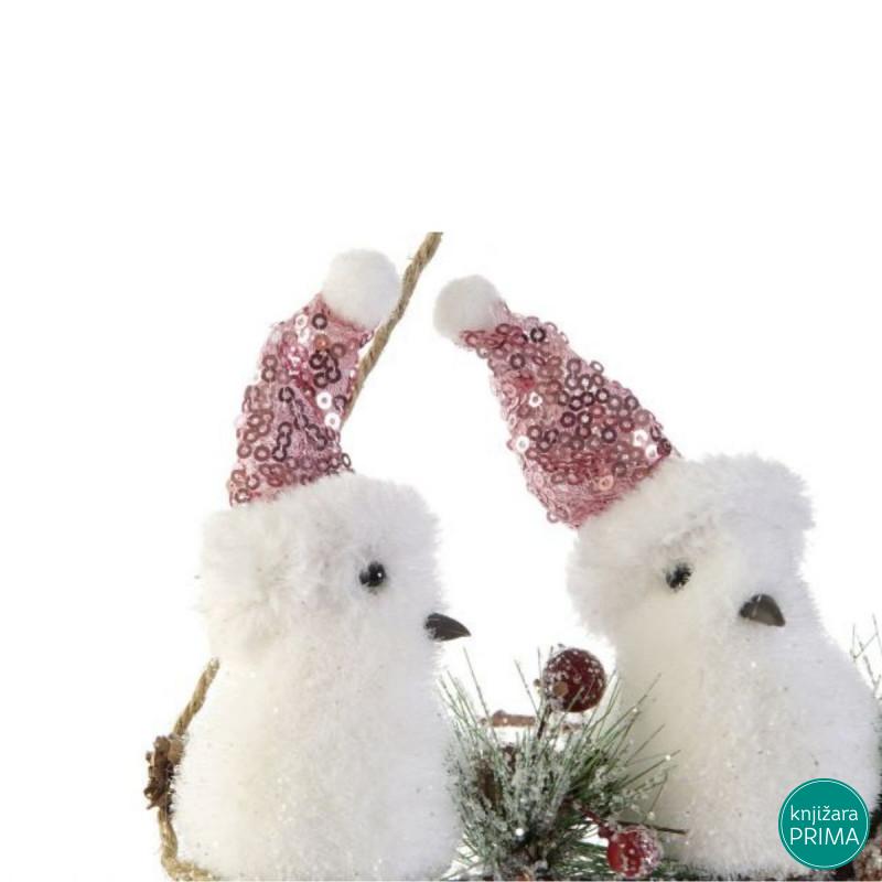 Bele ptičice ITEM novogodišnja dekoracija 