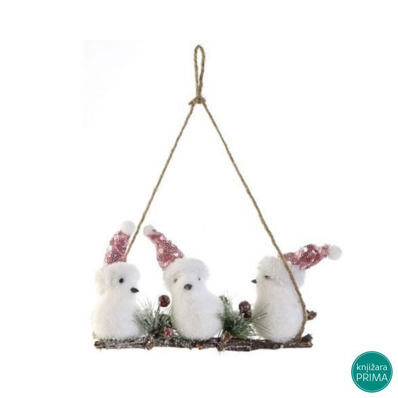 Bele ptičice ITEM novogodišnja dekoracija 