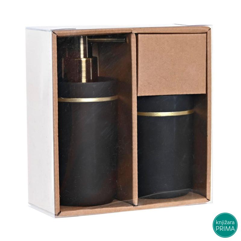 Set za kupatilo ITEM Crno-zlatni 