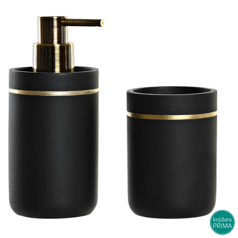 Set za kupatilo ITEM Crno-zlatni 
