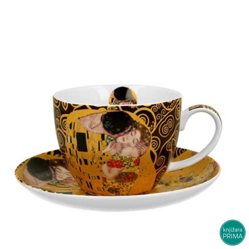 Šolja sa tacnom DUO Gustav Klimt - Poljubac 