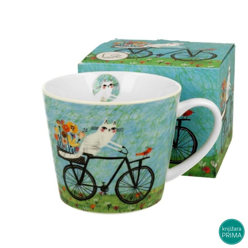 Velika šolja DUO Cats World Bicycle 