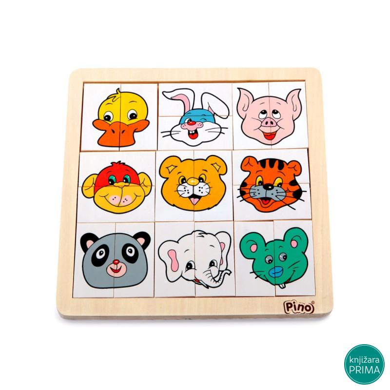 Slagalica PINO grimase životinja 
