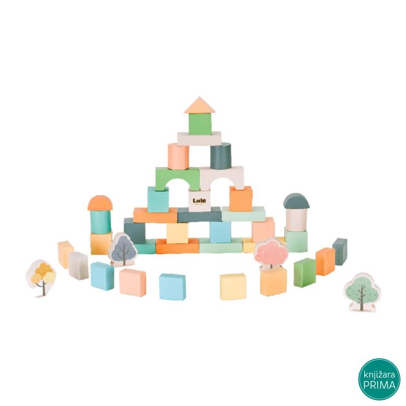 Drvene kocke LULE 42 kom 