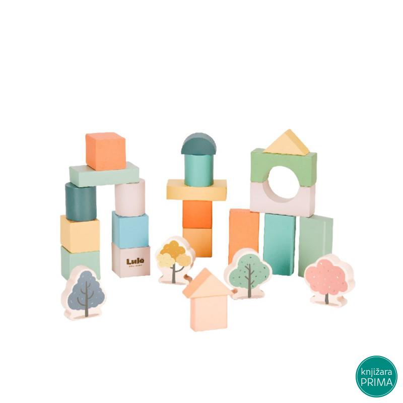 Drvene kocke LULE 42 kom 