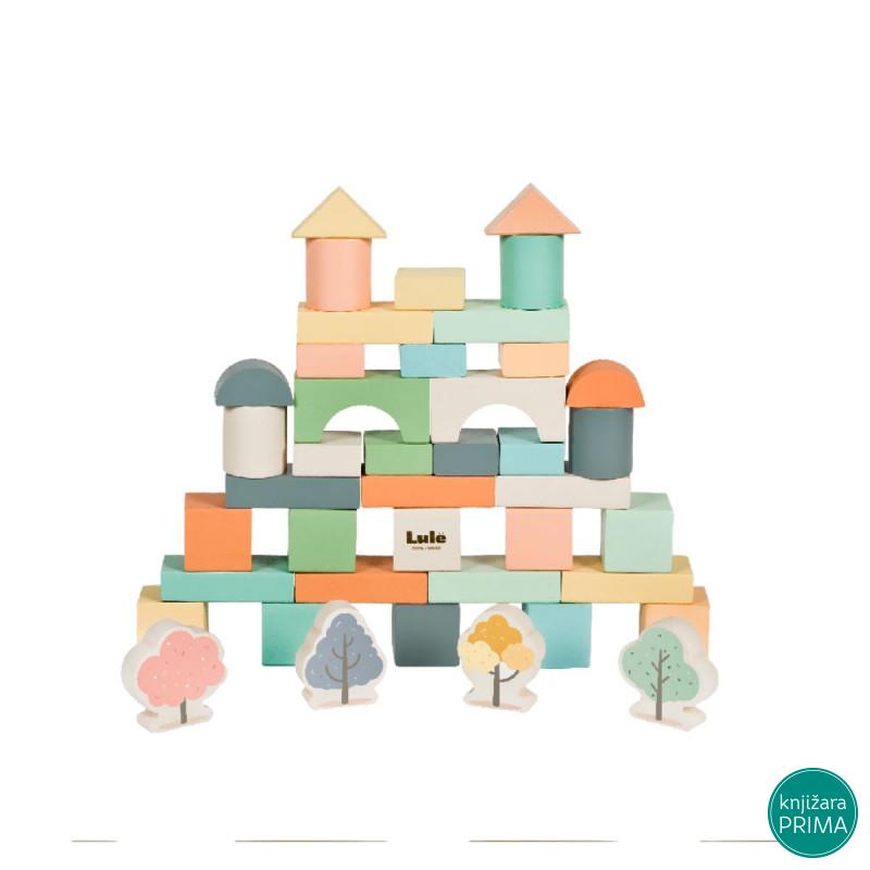 Drvene kocke LULE 42 kom 