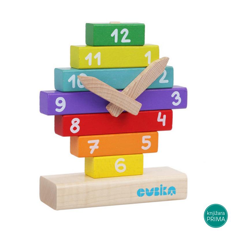 Drveni sat CUBIKA 10 elemenata 