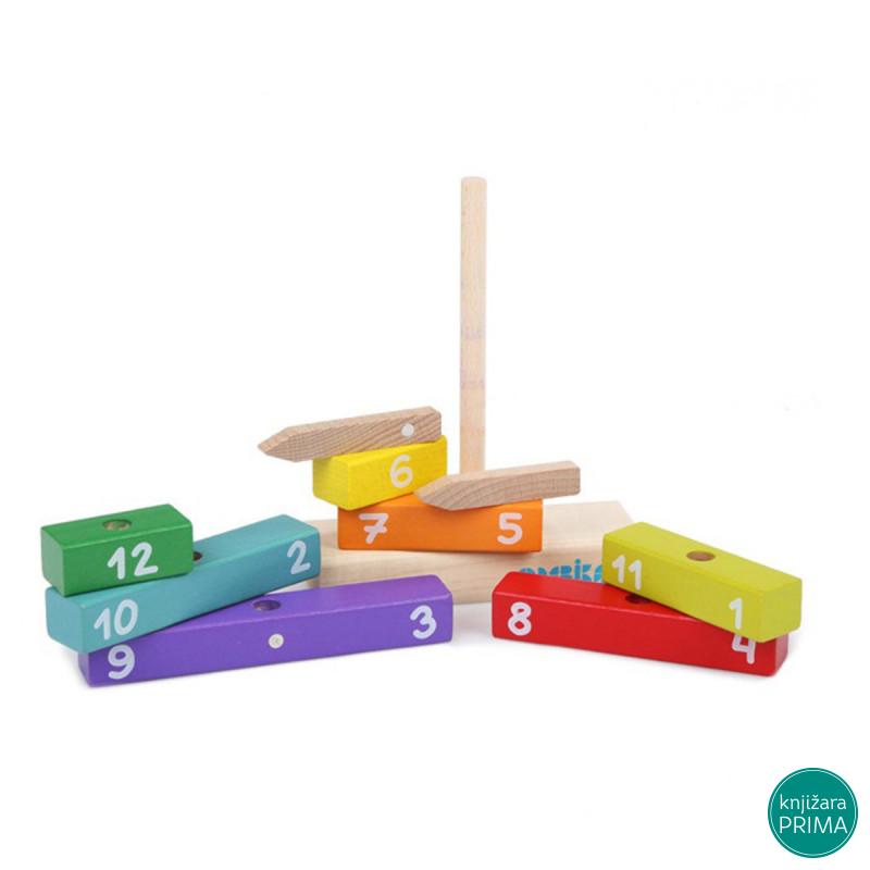 Drveni sat CUBIKA 10 elemenata 