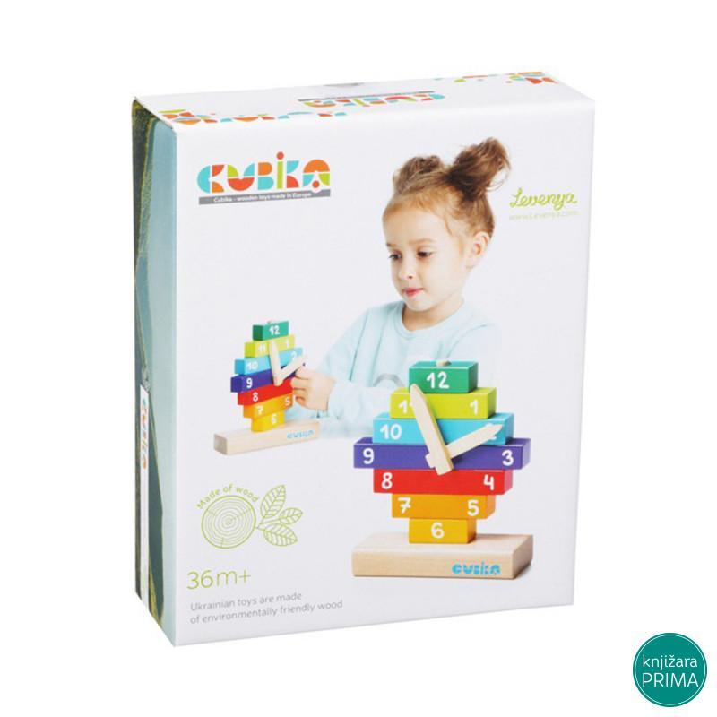Drveni sat CUBIKA 10 elemenata 