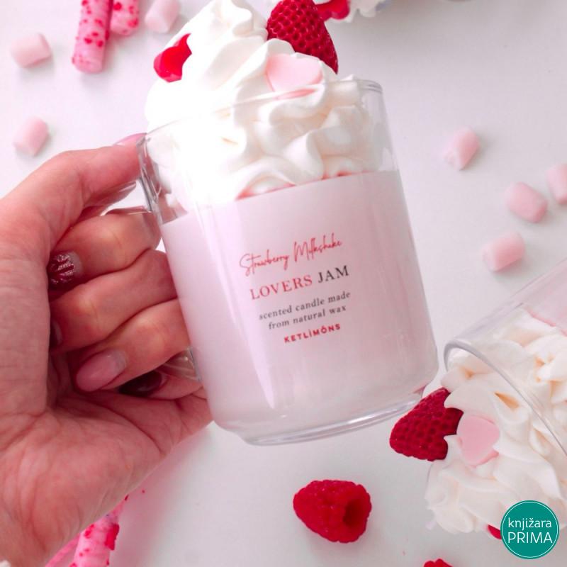 Sveća u čaši KETLIMONS Milkšejk jagoda 