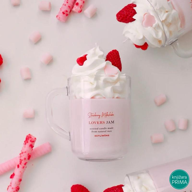Sveća u čaši KETLIMONS Milkšejk jagoda 