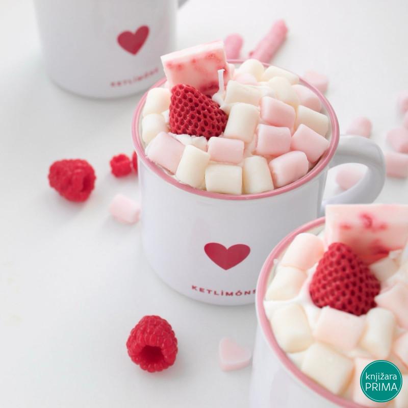 Sveća KETLIMONS Srce u keramičkom lončetu 