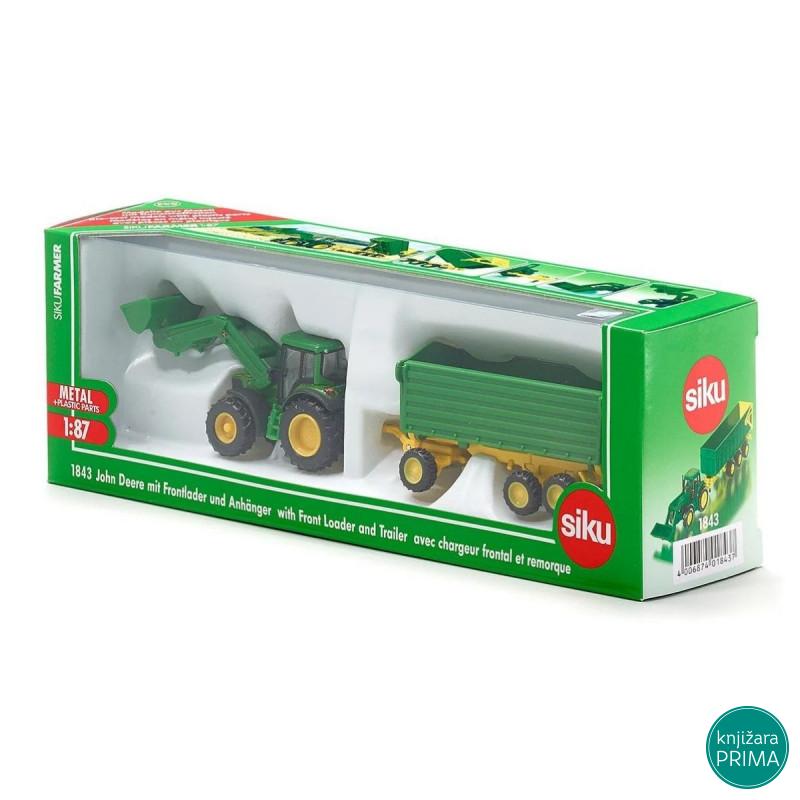 Traktor sa prednjim utovarivačem i prikolicom SIKU 1843 