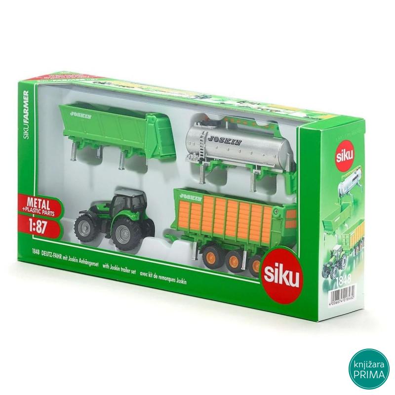 Traktor sa setom prikolica SIKU 1848 