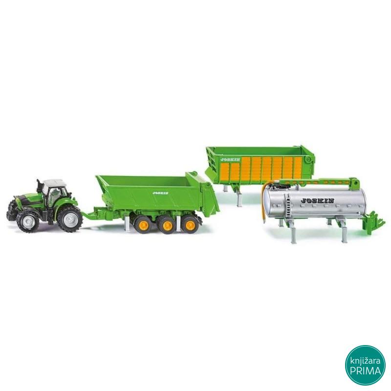 Traktor sa setom prikolica SIKU 1848 