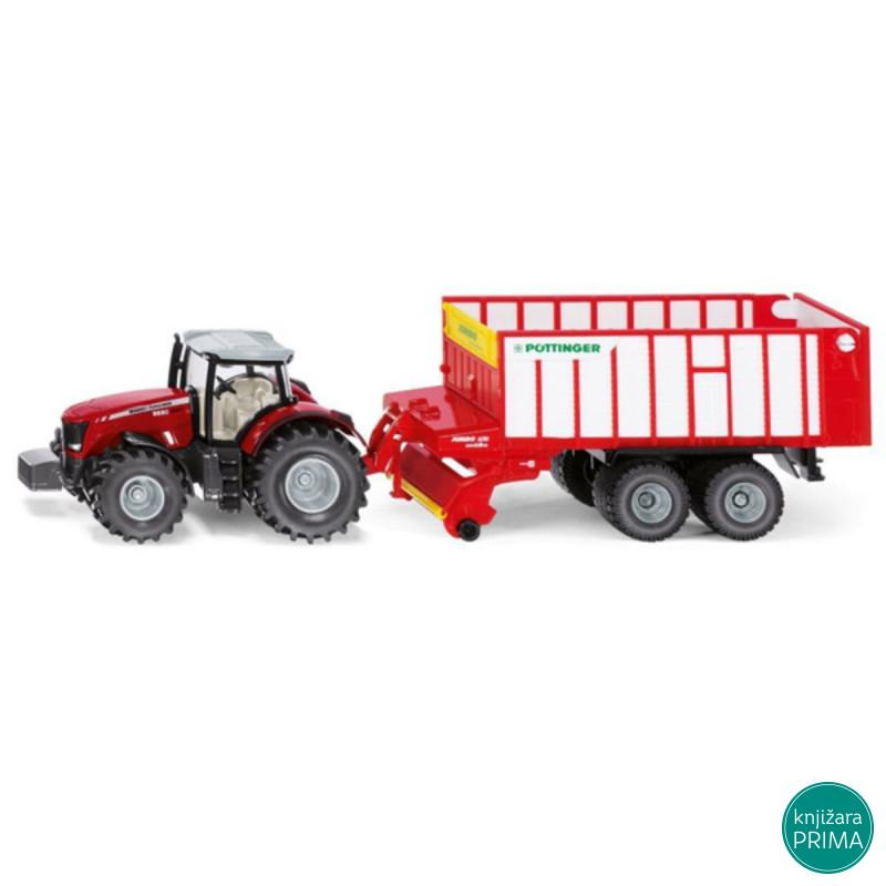 Traktor Massey Ferguson sa velikom prikolicom SIKU 1987 