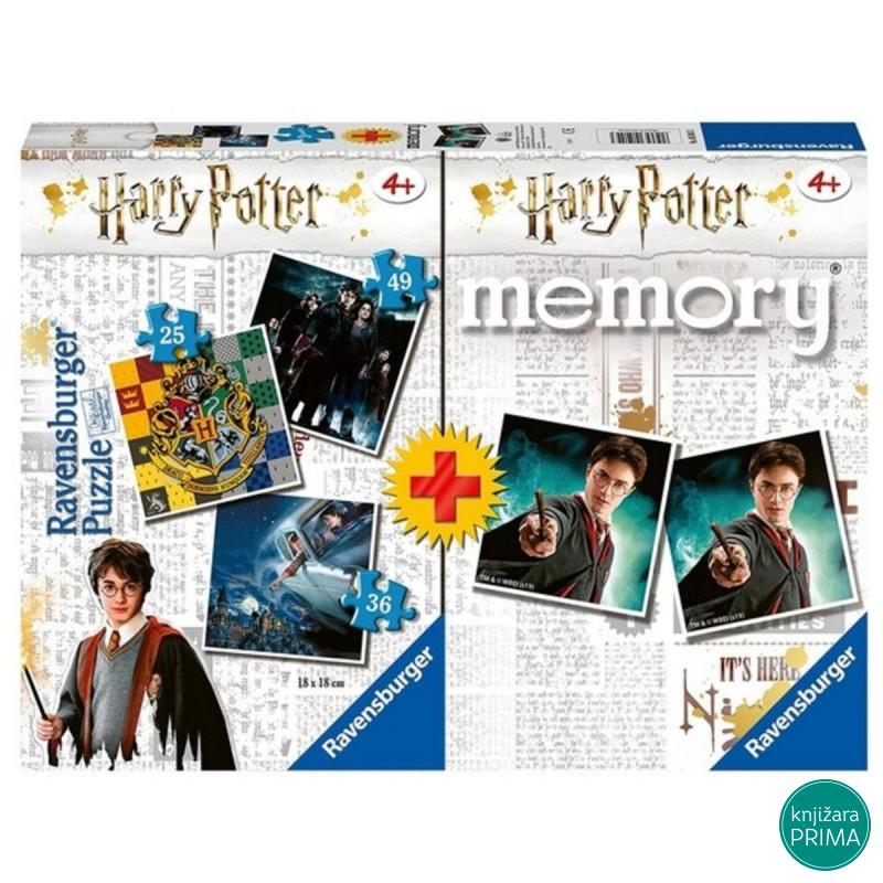 Puzzle RAVENSBUGER Harry Potter 3 slagalice i igra memorija 