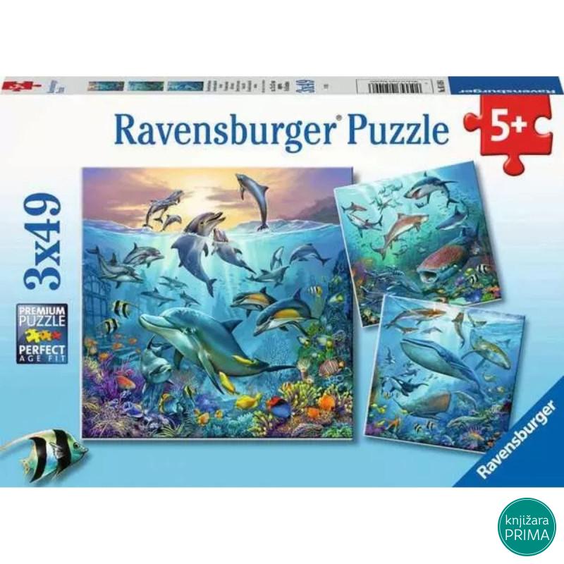 Puzzle RAVENSBURGER Život u okeanu 3x49 