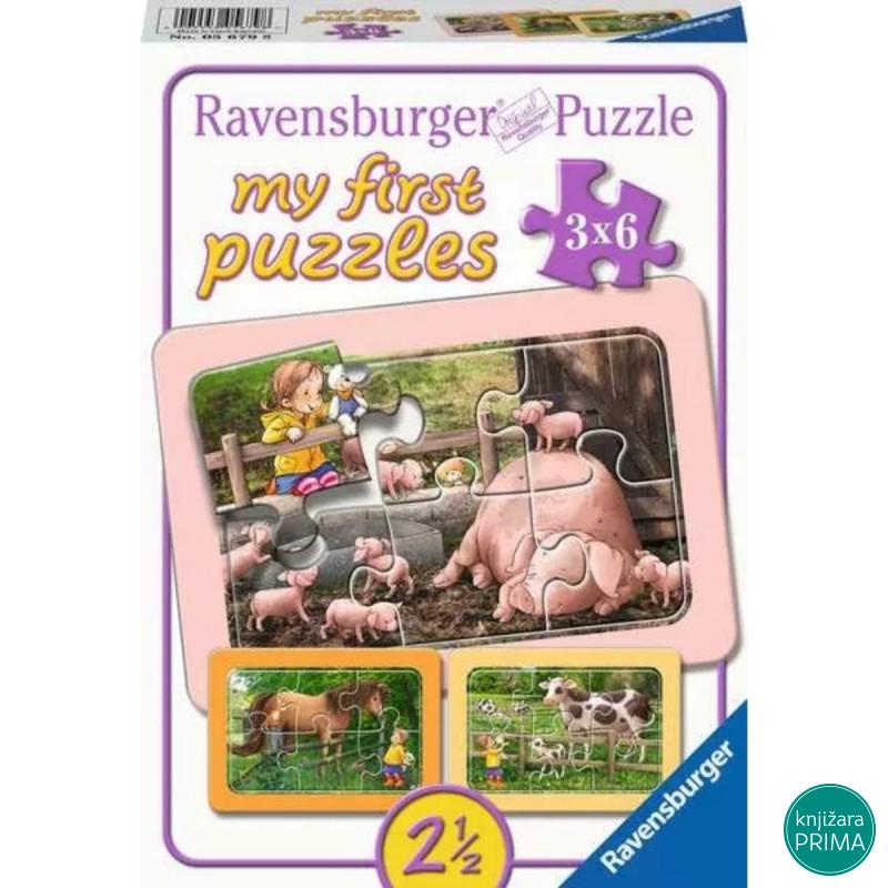 Moje prve puzzle RAVENSBURGER Istražujući farmu 2x6 