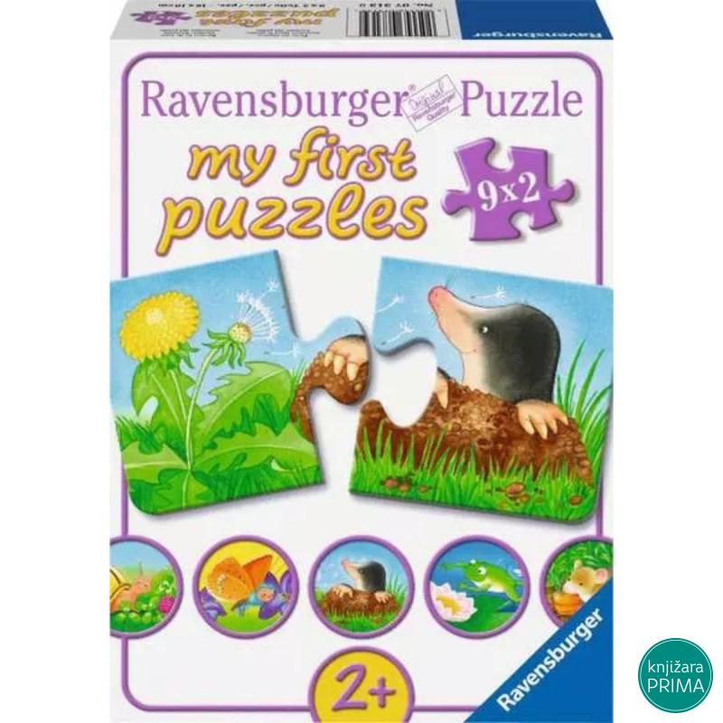 Moje prve puzzle RAVENSBURGER Sitne životinje 2x9 