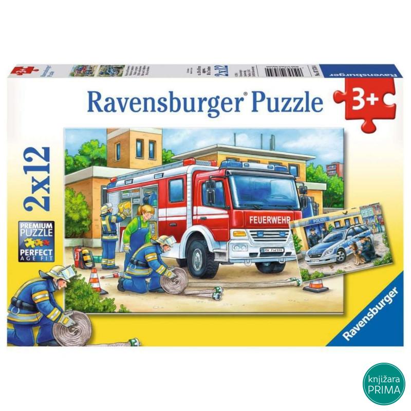 Puzzle RAVENSBURGER Policija i vatrogasci 2x12 