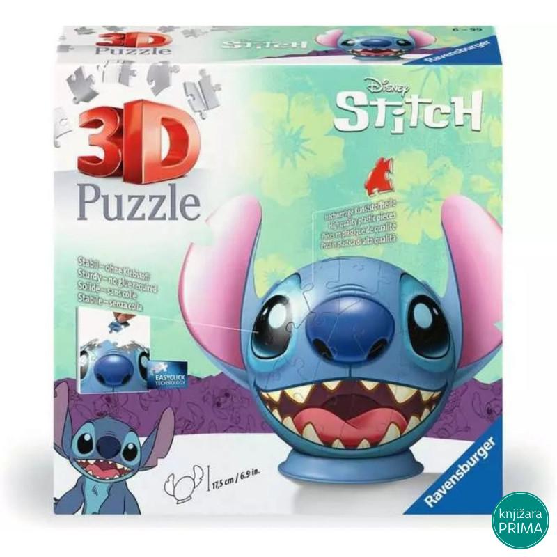 Puzzle 3D RAVENSBURGER Stitch sa ušima 72 