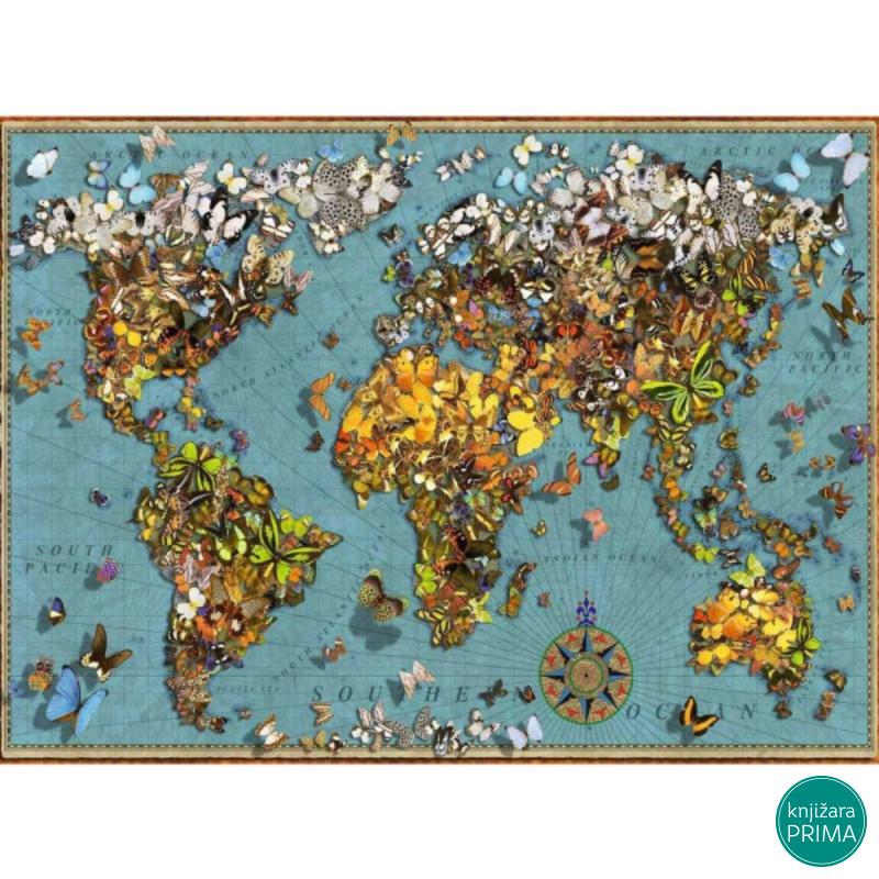 Puzzle RAVENSBURGER Mapa Sveta 500 