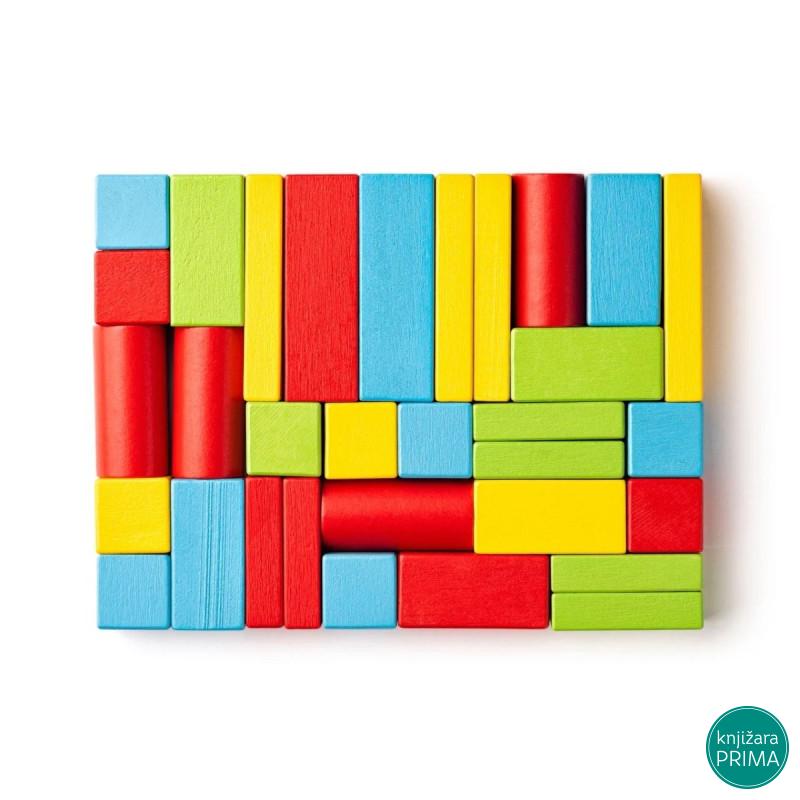 Drvena kutija WOODY sa kockama 