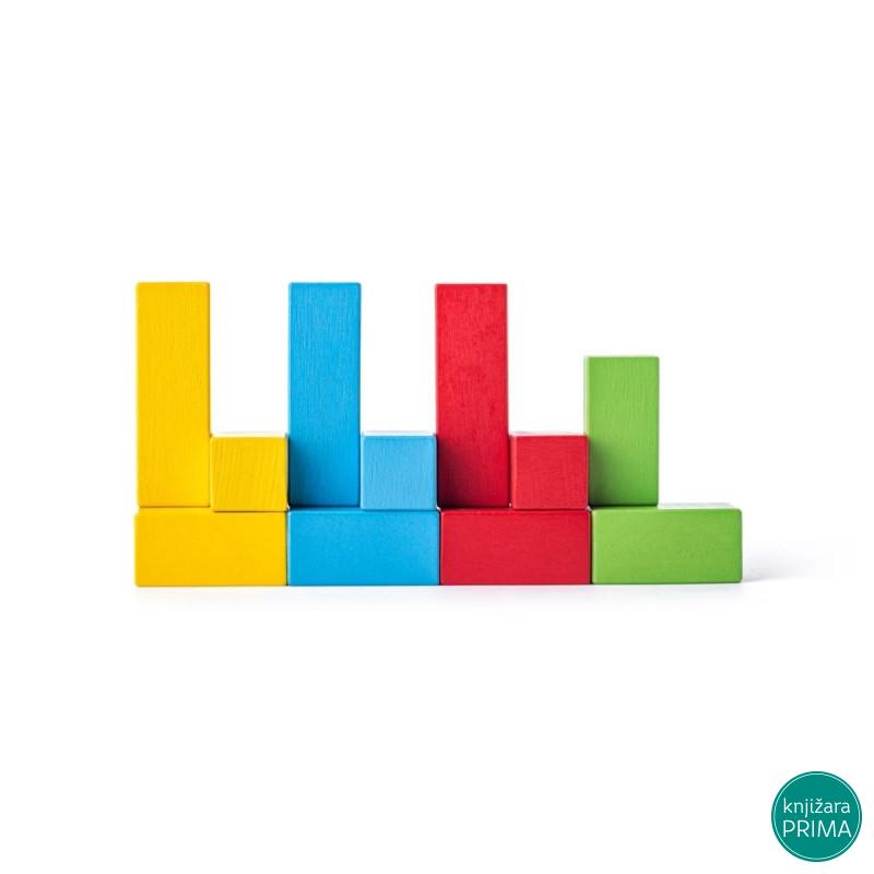 Drvena kutija WOODY sa kockama 